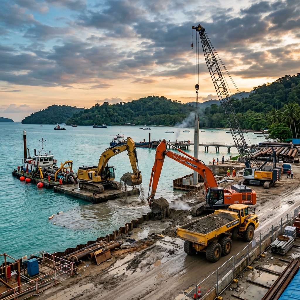 Civil construction and dredging