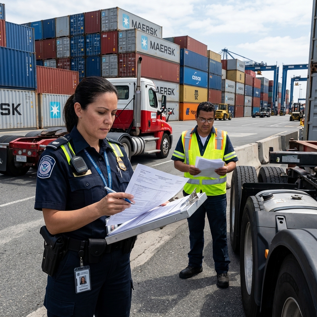Customs clearance at port
